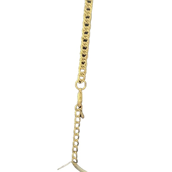 Statement Necklace Chunky Coral Color Stones Gold Tone Adjustable Chain NWT - Picture 5 of 5